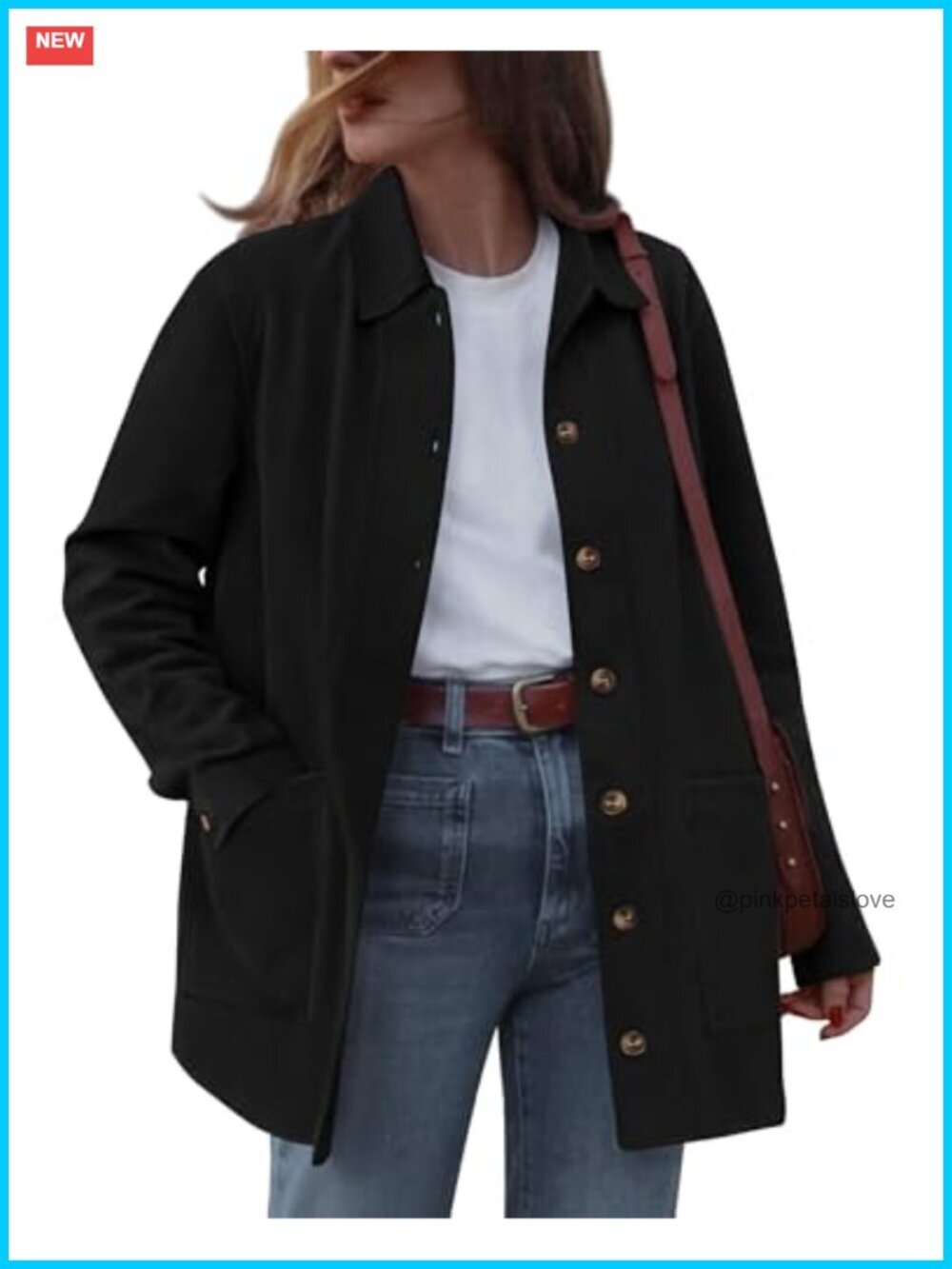 Faux Suede Button Down Jacket Long Sleeve Casual Coat